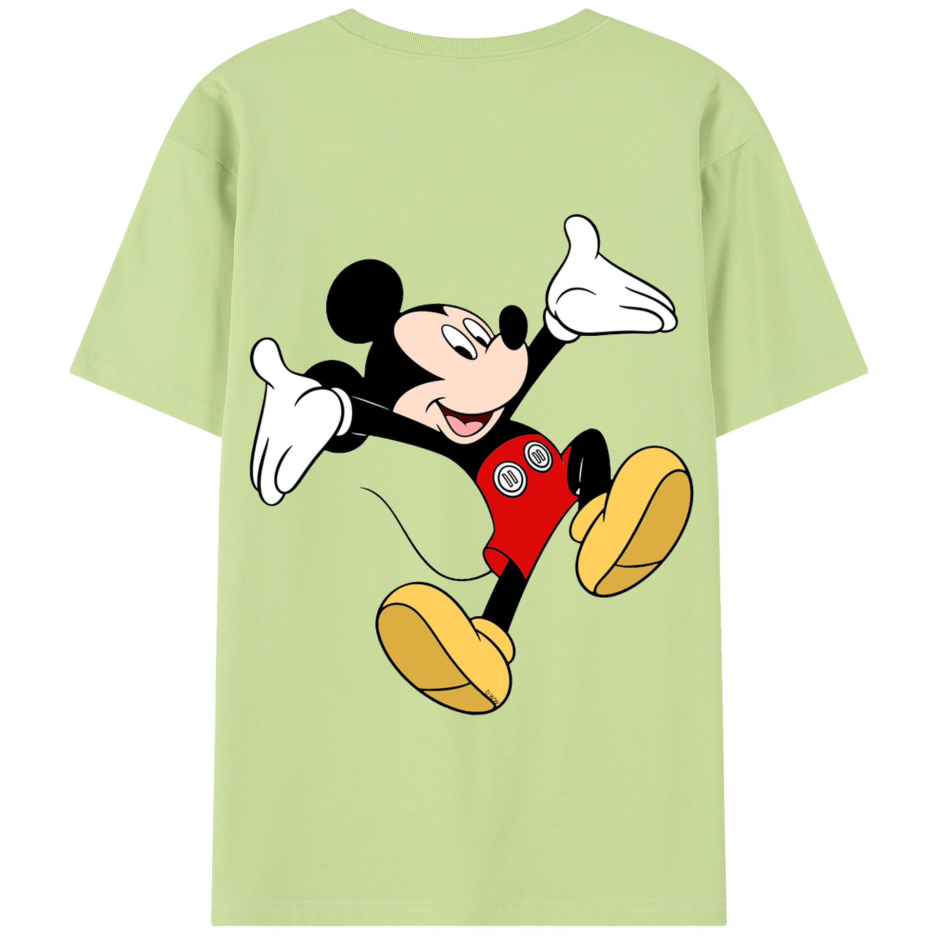 （画像用） ミッキーマウス Mickey Mouse 綿100％半袖Tシャツ（背面プリント）